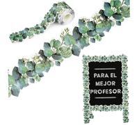 Bulletin Board Borders 49ft Green Leaves Display Borders for Classrooms Cuttable Self-adhesive Jungle Theme Classroom Display Paper for Home School