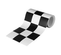 Bulletin Board Borders - Upgrades Any Setting | 240 x 10 cm Checkered Blackboard Trim with Neat Design | For Classrooms Offices Schools Race Track Birthday Party Holiday Home
