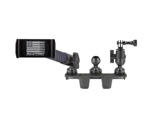 Bulletpoint Accessory - Soporte de teléfono de metal listo para tablero + soporte para cámara de acción soporta 3 dispositivos compatibles con Ford Bronco 2021+
