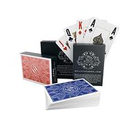 Bullets Jugando a Las Cartas, 2 Cartas de póquer de plástico con diseño de Paulie, Resistente al Agua, con 4 marcadores de Esquina, de Lujo Jumbo Juegos de Tarjetas de índice -para Texas Holdem Poker