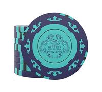 Bullets Playing Cards, 25 fichas de póquer de Arcilla Corrado para Set de póquer, sin valores, 14 g, 4 cm de diámetro, Color Azul..