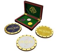 Bullets Playing Cards, Golden Poker Dealer, Botón de Metal