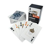 Bullets Playing Cards, Rommee - Baraja de cartas para personas mayores (hoja francesa), plástico, 2 signos angulares, índice jumbo, 57 x 88 mm