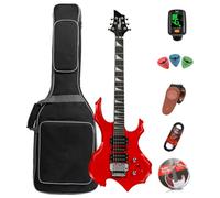 Bullfighter Guitarra eléctrica adulto principiante entrada rock guitarra traje profesional (Red)