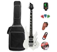 Bullfighter Guitarra eléctrica adulto principiante entrada rock guitarra traje profesional (White)