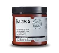 Bullfrog Crema de Afeitar Secret Potion N.1 "Classic" 250 ml - Suaviza la Barba - Deja la Piel Fresca y Suave - Notas Amaderadas, Aromáticas y Ambarinas, Fabricado en Italia