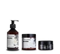 Bullfrog | Kit de cuidado y styling capilar para hombre | Champú nutritivo reparador, Manteca nutritiva reparadora, Cera mate de fijación fuerte | Limpia y nutre el cabello, Define con fijación fuerte