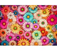 Bullglesup Puzzle para adultos, 1000 piezas, petal con póster, piezas encajan perfectamente, letras en la parte posterior, sin polvo, regalo para personas mayores (70 x 50 cm)