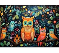 Bullglesup Rompecabezas de 1000 Piezas para Adultos, Owl, Se Entrelazan Perfectamente Letras en la Parte Posterior, Juguetes para Hombres Mujeres Mayores (70x 50 cm), Cartel 1:1