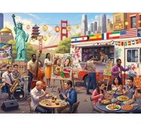 Bullglesup Rompecabezas para adultos de 1000 piezas, rompecabezas de festival urbano con letra de póster en la parte posterior, piezas únicas que se ajustan bien sin polvo (27.5 x 19.6 pulgadas)