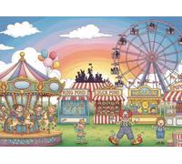 Bullglesup Rompecabezas para adultos de 1000 piezas, vibrante rompecabezas de carnaval con letra de póster en la parte posterior, piezas únicas que se ajustan bien sin polvo (27.5 x 19.6 pulgadas)