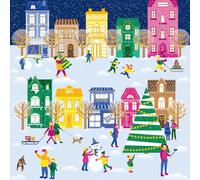 Bullglesup Rompecabezas para adultos de 1024 piezas, rompecabezas de ciudad de invierno con letra de póster en la parte posterior, piezas únicas que se ajustan bien sin polvo (19.6 x 19.6 pulgadas)