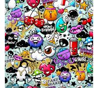 Bullglesup Rompecabezas para adultos de 1024 piezas, rompecabezas de graffiti con póster en la parte posterior, piezas únicas que se ajustan bien sin polvo (19.6 x 19.6 pulgadas)
