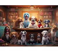 Bullglesup Rompecabezas para adultos de 777 piezas, rompecabezas de grupo de perros con póster en la parte posterior, piezas únicas que se ajustan bien sin polvo (27.5 x 19.6 pulgadas)