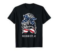Bullhead City AZ - Gafas de Sol con diseño de moño desordenado Camiseta