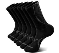 BULLIANT Calcetines Hombre 6 Pares, Calcetines Compresión Atléticos Acolchados para Hombres Deportes Correr Senderismo Pesca Soporte de Arco(6Pares,43-46)