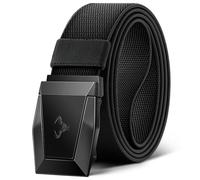 BULLIANT Cinturón Hombre, Cinturón Táctico Policia Militar Trabajo Cinturon 3,8cm,Hebilla Liberación Rápida,Negro2650,115cm/34-38" Cintura ajuste