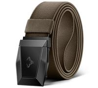 BULLIANT Cinturón Hombre, Cinturón Táctico Policia Militar Trabajo Cinturon 3,8cm,Hebilla Liberación Rápida,Marrón Claro2651,145cm/46-50" Cintura ajuste