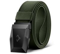 BULLIANT Cinturón Hombre, Cinturón Táctico Policia Militar Trabajo Cinturon 3,8cm,Hebilla Liberación Rápida(Vert Marine,110cm/32-36" Cintura ajuste)