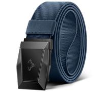 BULLIANT Cinturón Hombre, Cinturón Táctico Policia Militar Trabajo Cinturon 3,8cm,Hebilla Liberación Rápida,Azul Marino2652,155cm/52-56" Cintura ajuste