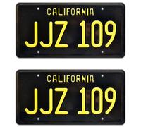 Bullitt | '68 Mustang | JJZ 109 | Metal Stamped License Plates