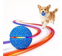 BULLIX Pelotas interactivas para perros, bola de perro que rebota automáticamente con luces RGB, material E-TPU, IP54 impermeable, 3 modos de juego, juguetes activados por movimiento para perros