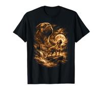 Bullmastiff Howling Moon Dog Fantasy Forrest Wilderness Camiseta