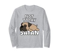 Bullmastiff Perro Perezoso Not Today Satan Manga Larga
