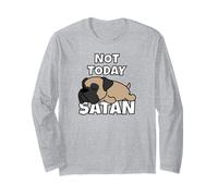 Bullmastiff Perro Perezoso Not Today Satan Manga Larga