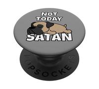 Bullmastiff Perro Perezoso Not Today Satan PopSockets PopGrip Adhesivo