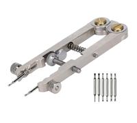 Bullongè Alicates de barra de resorte 6825-G con doble articulación en forma de U - Herramienta para cambiar la correa de metal del reloj o para montar y desmontar las barras de resorte