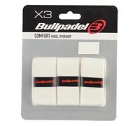 BullPadel OVERGRIP GB-1200 012 Pack de 3 overgrips, Unisex Adulto, Blanco (Blanco), Talla Única
