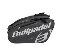 Bullpadel - Paletero Tour Blanco, con Detalles en Gris, con Bolsillos para Palas, Compartimento para Ropa o Material y Bolsillos Auxiliares, Asas Acolchadas y de Mano para Transportar, Gran Capacidad