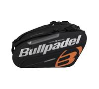 Bullpadel - Paletero Tour Negro, con Detalles en Blanco y Naranja, con Bolsillos para Palas, Compartimento para Ropa o Material y Bolsillos Auxiliares, Asas Acolchadas y de Mano para Transportar