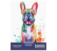 Bullperro francés Puzzle Imposible,desafío for Adults Juego EduGatoivo 1000 Piezas Obra De Arte De Juego De para Adultos Y Niños 70x50cm/1000pcs