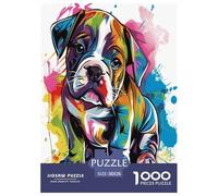 Bullperro francés Puzzle Imposible,desafío for Adults Juego EduGatoivo 1000 Piezas Obra De Arte De Juego De para Adultos Y Niños A Partir De 12 Años 38x26cm/1000pcs