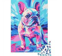BullPerro francés Puzzle Imposible,desafío for Adults Juego EduGatoivo 1000 Piezas Obra De Arte De Juego De para Adultos Y Niños A Partir De 12 Años 1000pcs (75x50cm)