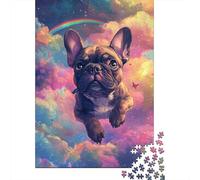 BullPerro francés Puzzle Imposible,desafío para Adultos Juego EduGatoivo 1000 Piezas Obra De Arte De Juego De para Adultos Y Niños A Partir De 12 Años 1000pcs (75x50cm)