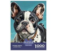 BullPerro francés Rompecabezas De Papel para Adultos 1000 Piezas Ilustración Puzzle Desafío Difícil, Regalo para Adultos Y Niños ≥12 Años 70x50cm/1000pcs