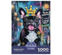 Bullperro Francese Puzzle 1000 Piezas, Diversión Rompecabezas De Bricolaje, Desafío, Adultos Y Niños A Partir De 12 Años 38x26cm/1000pcs