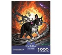 Bullperro Francese Puzzle 1000 Piezas Linda Mascota, Entretenimiento Rompecabezas De Bricolaje, Entretenimiento Creativo, Regalo, para Adultos Y Niños A Partir De 12 Años 38x26cm/1000pcs