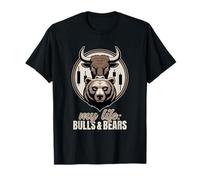Bulls Bears Bolsa Inversión Gráfico Trader Velas Trading Camiseta