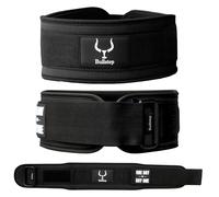 Bullstep® - Fit Cinturon Crossfit Hombre Mujer para Levantamiento de Pesas | Cinturon Lumbar Gimnasio | Cinturon Halterofilia para sentadillas, peso muerto | Lifting Belt Cinturón Powerlifting