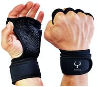 Bullstep - Guantes Gimnasio Hombre Mujer, Calleras para Crossfit, Guantillas Gym Transpirable Antideslizantes para Levantamiento de Pesas, Calistenia, Agarraderas Fitness con Muñequeras Gym (Large)