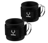 Bullstep® - Tobilleras Poleas Gym para Entrenamiento Gluteos y Piernas | Agarre Tobillo Polea | 2 piezas Tobillera para polea Cable Maquina Gym | Ankle Straps Gym | Tobillera gimnasio polea