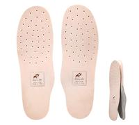 BullTek Plantillas ortopédicas de cuero para hombre y mujer, tallas 36-48, 1 par, hecho a mano en Italia, soporte de arco plantar, antiolor, antisudor, transpirable, alivio de pies (EU 45-29,2 cm)