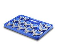 BULLTOOLS Juego de llaves gigantescas de 1/2 pulgadas, juego de llaves de pie de cuervos métricos de 14 piezas de 27 a 50 mm de acero cromado vanadio grande