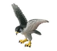 Bullyland 69356-Figura de Juego, halcón peregrino, Aprox. 10,5 cm de Altura, Figura Pintada a Mano, sin PVC, para Que los niños jueguen con la imaginación, Color Gris (69356)