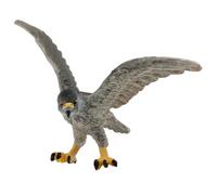 Bullyland 69356-Figura de Juego, halcón peregrino, Aprox. 10,5 cm de Altura, Figura Pintada a Mano, sin PVC, para Que los niños jueguen con la imaginación, Color Gris (69356)