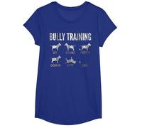 Bully Training - Camiseta de Bull Terrier inglés Camiseta, Niñas, Azul Real, L